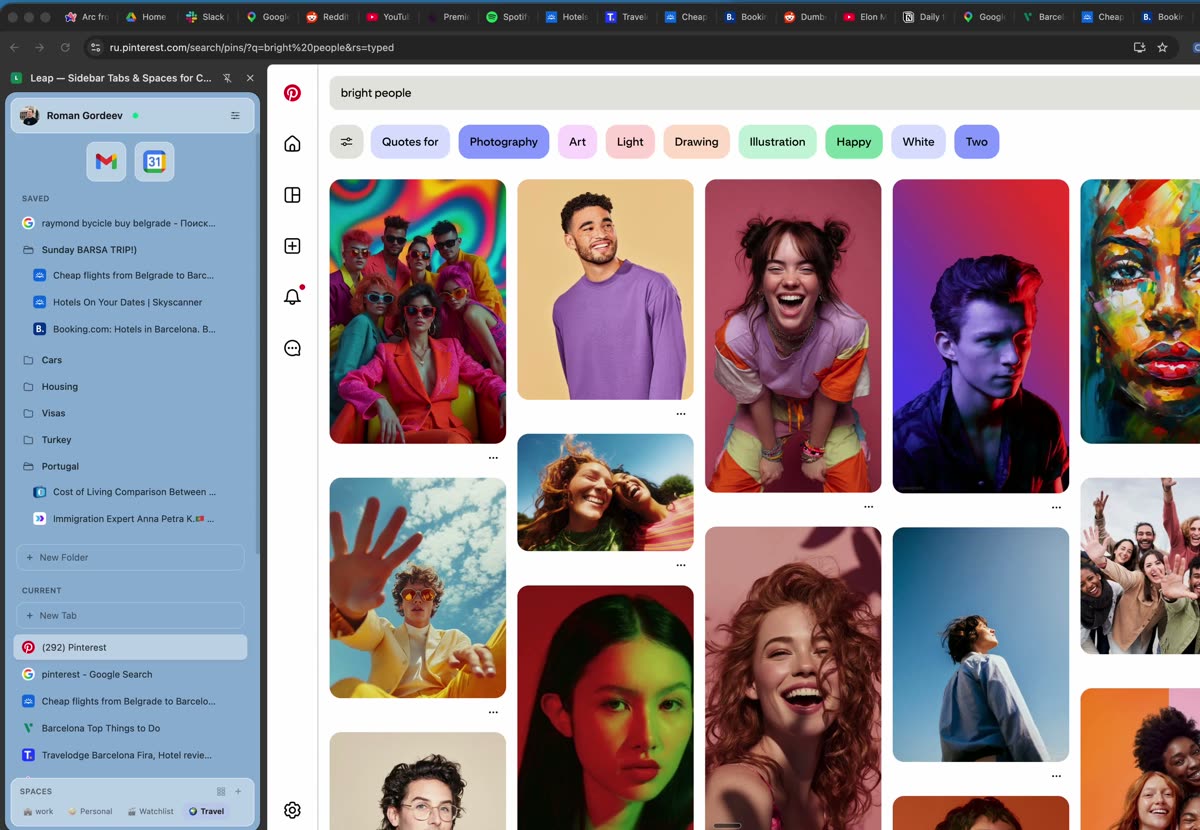 Light and dark theme variations of the Leap sidebar